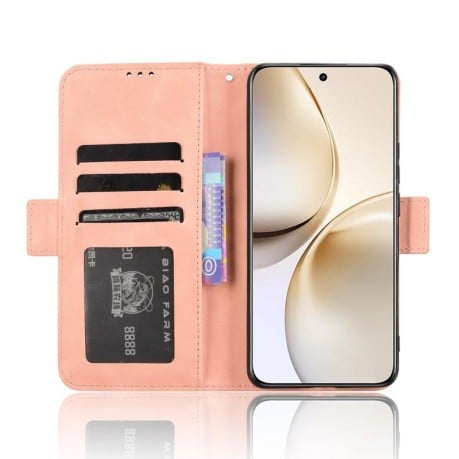 Чехол-книжка Skin Feel Calf на Realme 14 Pro+  - розовый