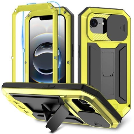 Противоударный чехол R-JUST Sliding для iPhone 16e - желтый