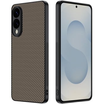 Протиударний чохол Printing Carbon Fiber для Samsung Galaxy S25 Edge 5G - золотий