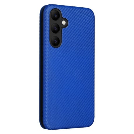 Чохол-книжка Carbon Fiber Texture на Samsung Galaxy A34 5G - синій