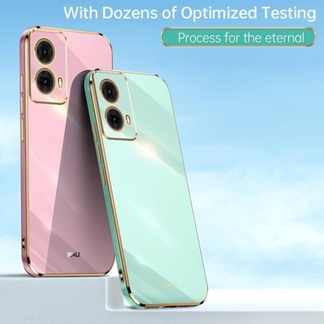 Противоударный чехол XINLI Straight Edge для Motorola Moto G85 - фиолетовый