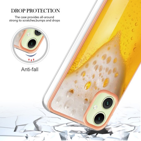 Противоударный чехол Electroplating IMD для Samsung Galaxy A05 - Beer