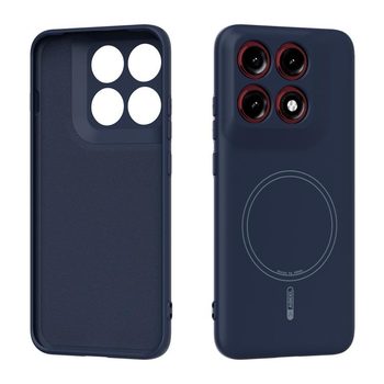 Силиконовый чехол ABEEL с MagSafe и мягким покрытием на Motorola Edge 70 Pro 5G — синий