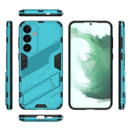 Противоударный чехол Punk Armor для Samsung Galaxy S24+ 5G - синий