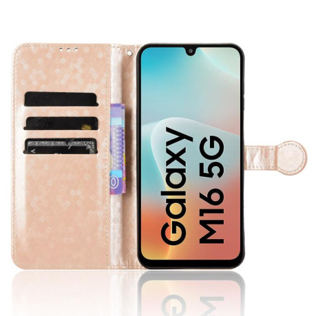 Чехол-книжка Honeycomb Dot для на Samsung Galaxy F16 / M16 - золотой