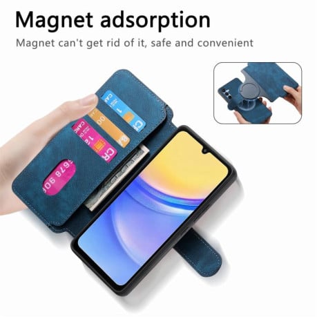 Чохол-книжка CaseNeo з MagSafe із захистом від сканування RFID у стилі Retro на Samsung Galaxy A17 4G/5G - синій