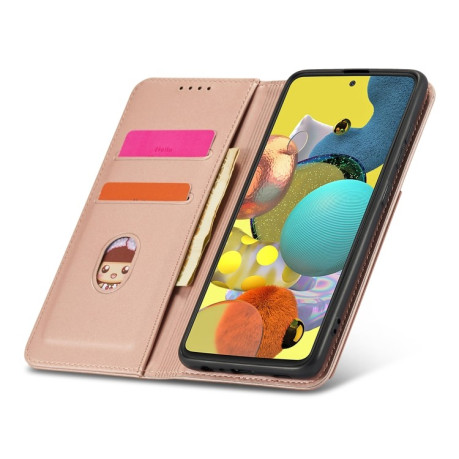 Чехол-книжка Strong Magnetism на Samsung Galaxy A32 5G - розово золотой
