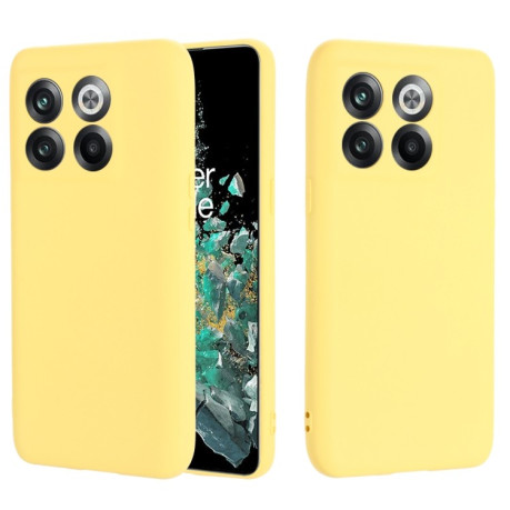 Силиконовый чехол Solid Color Liquid Silicone на OnePlus 10T 5G / ACE Pro - желтый