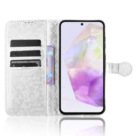 Чехол-книжка Honeycomb Dot для Samsung Galaxy A36 5G - серебристый