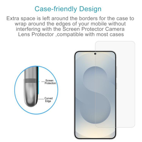 Защитное стекло 0.26mm 9H 2.5D на Samsung Galaxy S25 Edge 5G