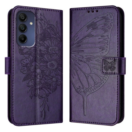Чохол-книжка Embossed Butterfly для Samsung Galaxy A16 5G - фіолетовий