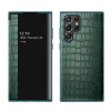 Чехол-книжка Crocodile Texture Display для Samsung Galaxy S22 Ultra 5G - зеленый