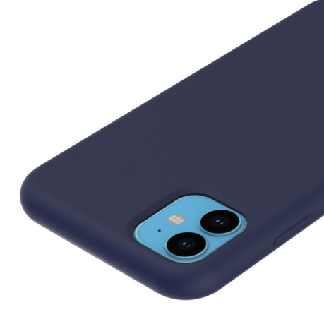 Силиконовый чехол Solid Color Liquid на iPhone 11- фиолетовый