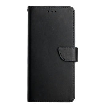 Кожаный чехол-книжка Genuine Leather Fingerprint-proof для Samsung Galaxy M33 - черный