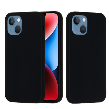 Силиконовый чехол Solid Color Liquid Silicone на iPhone 15 - черный