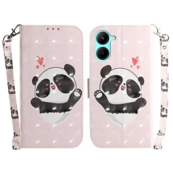 Чохол-книжка 3D Colored Horizontal для Realme C33 - Heart Panda