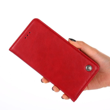 Чехол-книжка Non-Magnetic Retro Texture для Realme 11 5G - красный