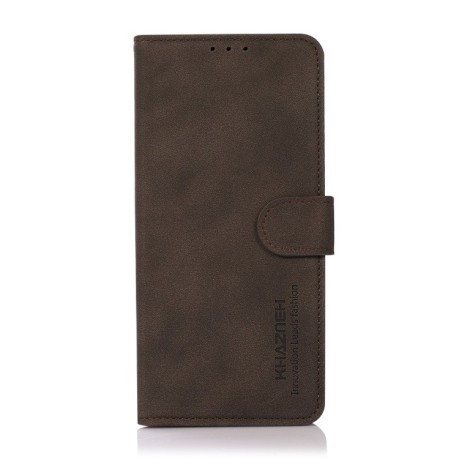 Чехол-книжка KHAZNEH Matte Texture для iPhone 16 Plus - коричневый