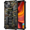 Противоударный чехол Camouflage Armor на iPhone 14/13 - зеленый