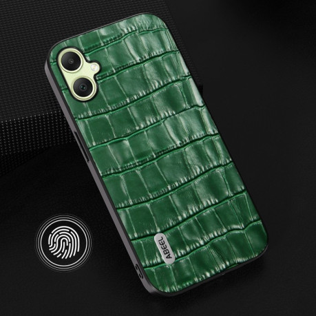 Противоударный чехол ABEEL Crocodile Texture Genuine Leather для Samsung Galaxy A05 - зеленый