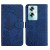 Чехол-книжка Skin Feel Butterfly Embossed для OPPO Reno11 F 5G/F25 Pro 5G - синий