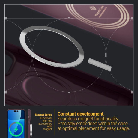 Оригинальный чехол CASEOLOGY PARALLAX MAG MAGSAFE для iPhone 14 Pro Max - бордовый