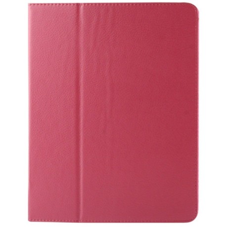 Шкіряний Чохол Litchi Texture Sleep / Wake-up пурпурно-червоний для iPad 4/ 3/ 2