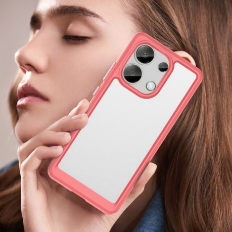 Противоударный чехол Colorful Acrylic Series для Xiaomi Redmi Note 13 4G Global - красный