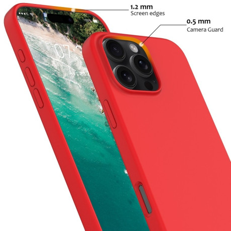 Силиконовый чехол Shockproof Silicone Magsafe для iPhone 16 Pro - красный