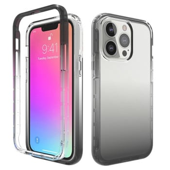 Противоударный чехол Two-color Gradual Change для iPhone 14/13 - черный