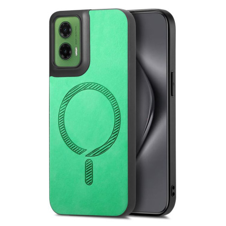 Чохол Retro MagSafe Magnetic PU на Motorola Moto G35 - зелений