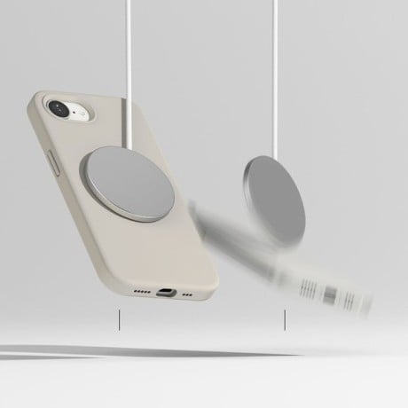 Оригинальный силиконовый чехол Ringke Silicone Magsafe для iPhone 16e - Beige