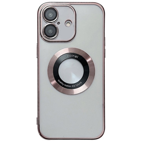 Противоударный чехол Electroplating (Magsafe) для iPhone 16 - Rose