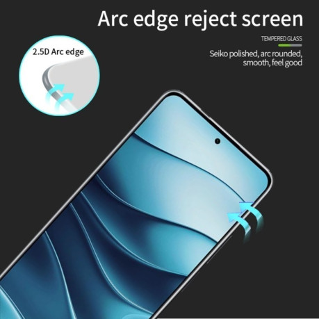 Захисне скло PINWUYO 9H 3D Full Screen на Xiaomi Redmi Note 14 4G/5G - чорне
