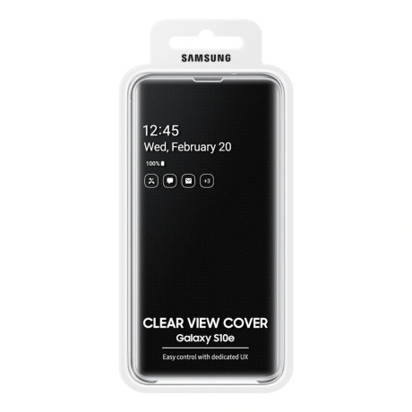 Оригинальный чехол Samsung Clear View Cover для Samsung Galaxy S10e black (EF-ZG970CBEGRU)