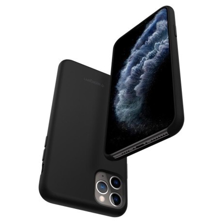 Оригинальный чехол Spigen Silicone Fit IPhone 11 Pro Max Black