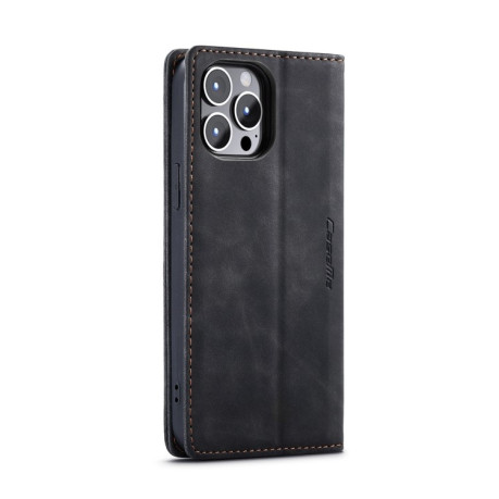 Кожаный чехол CaseMe-013 Multifunctional на iPhone 15 Pro Max - черный