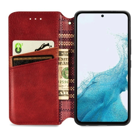 Чехол-книжка Cubic Grid для Samsung Galaxy A36 5G - красный