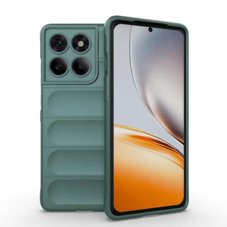 Силиконовый чехол Magic Flannel для Motorola Edge 60 Pro 5G - зеленый