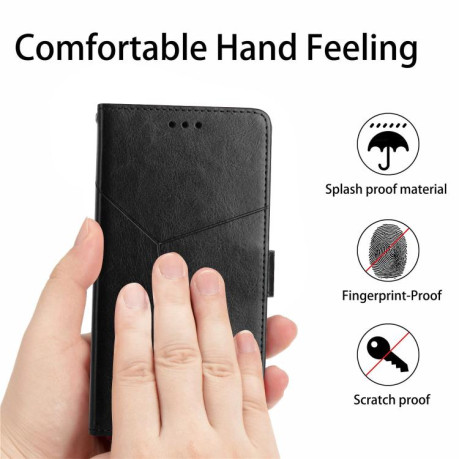 Чехол-книжка HT01 Y-shaped Pattern Flip Leather на Motorola Moto G86 5G - черный