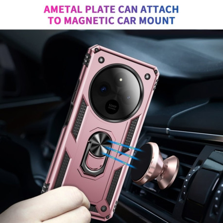 Протиударний чохол HMC 360 Degree Rotating Holder на Xiaomi Redmi 14C 4G/Poco C75/Redmi A4 5G - рожеве золото