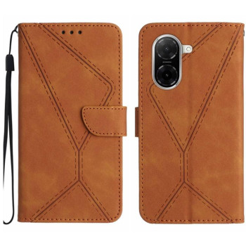 Чехол-книжка Stitching Embossed с магнитным хлястиком на Xiaomi Redmi A5 4G 173.3mm - коричневый