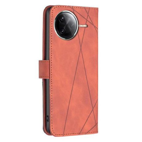 Чохол-книжка Rhombus Texture для Xiaomi Poco F7 Pro / F7 Ultra - коричневий