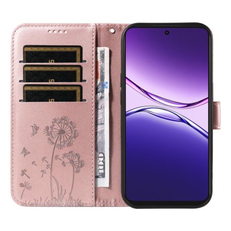 Чохол-книжка Dandelion Embossed Pattern Flip Leather для OPPO A5 Pro 5G Global - золото