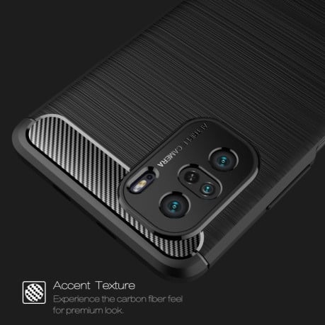 Чехол Brushed Texture Carbon Fiber на Xiaomi Mi 11i/Poco F3/Redmi K40/K40 Pro - черный