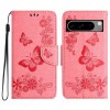 Чохол-книжка Embossed Butterfly для Google Pixel 8 Pro - рожевий