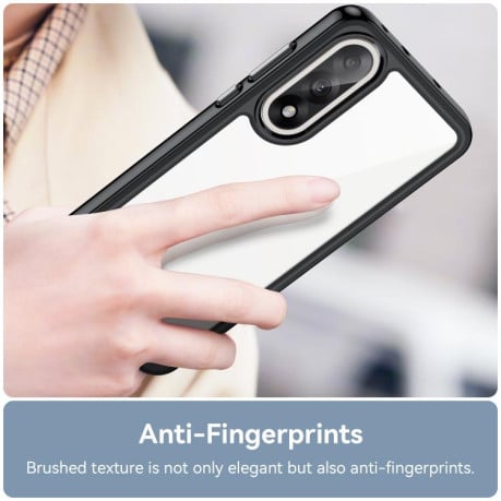 Чехол Colorful Acrylic Series с цветним бампером на OnePlus Nord 5 5G - черный