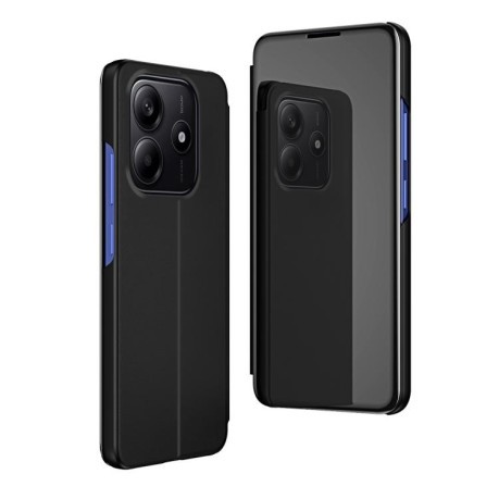 Чехол книжка Clear View на Xiaomi Redmi Note 14 4G 164.84mm - черный