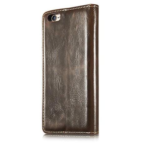 Кожаный чехол-книжка Business Style Crazy Horse Texture на iPhone 6 Plus / 6S Plus - коричневый