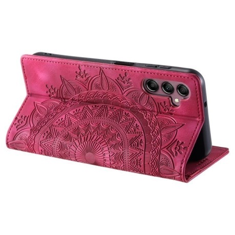 Чехол-книжка Totem Embossed Magnetic Leather для Samsung Galaxy A16 5G - красный